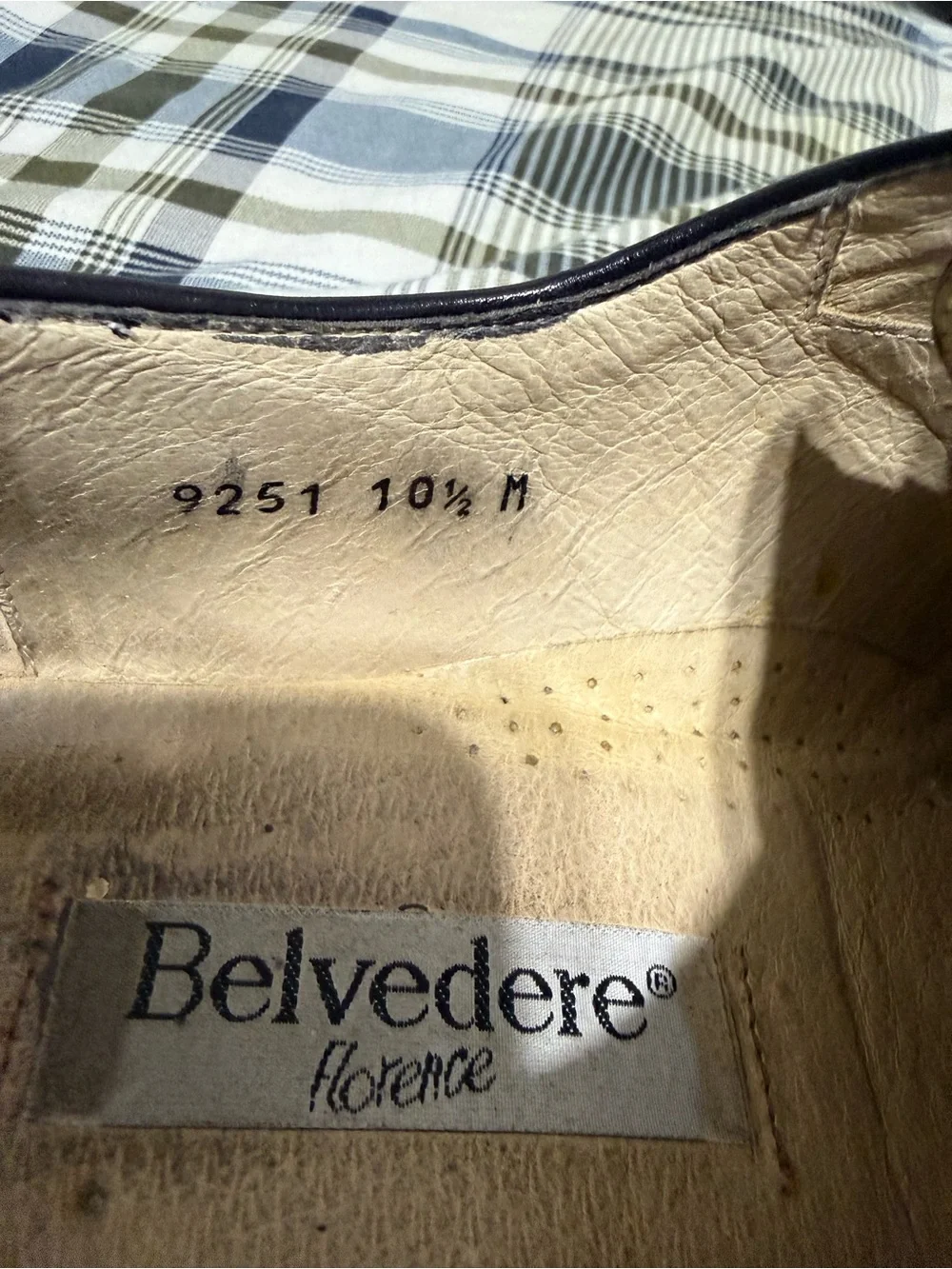 Belvedere Florence Hand Crafted Italian Eel Skin Black Dress Shoes 10.5 M